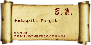 Budaspitz Margit névjegykártya